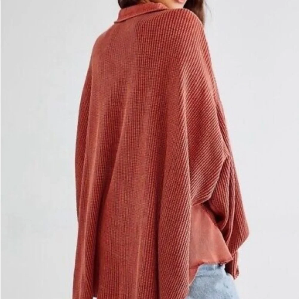 Free People Rust Button Down Shirt - Picture 2 of 5